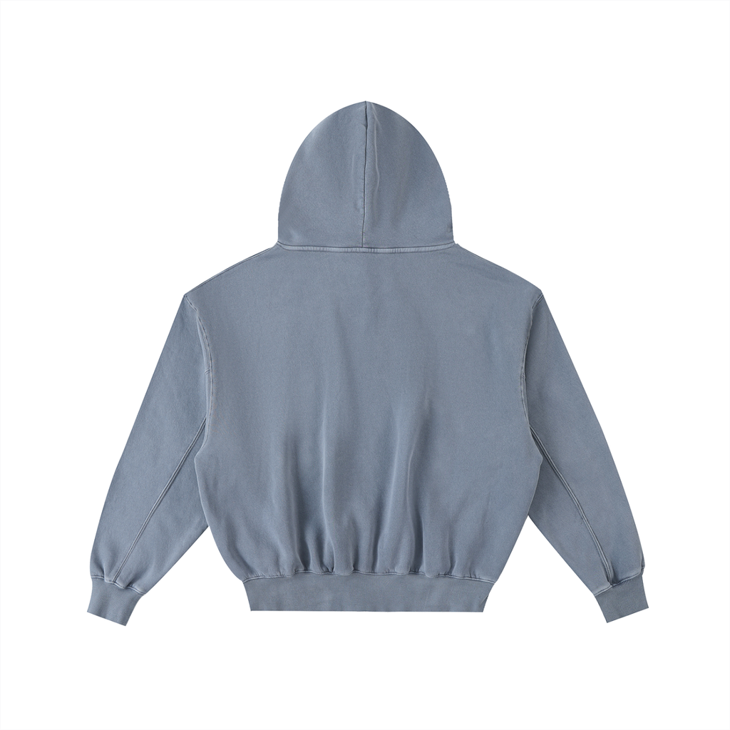 Comma Kazi Frayed Enzyme Washed Fleece Hoodie