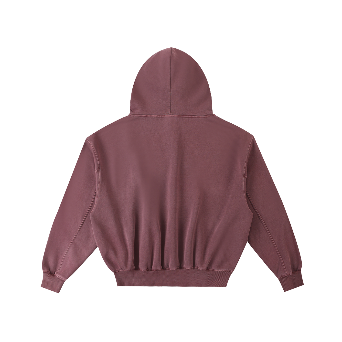 Comma Kazi Frayed Enzyme Washed Fleece Hoodie (Pink Logo)