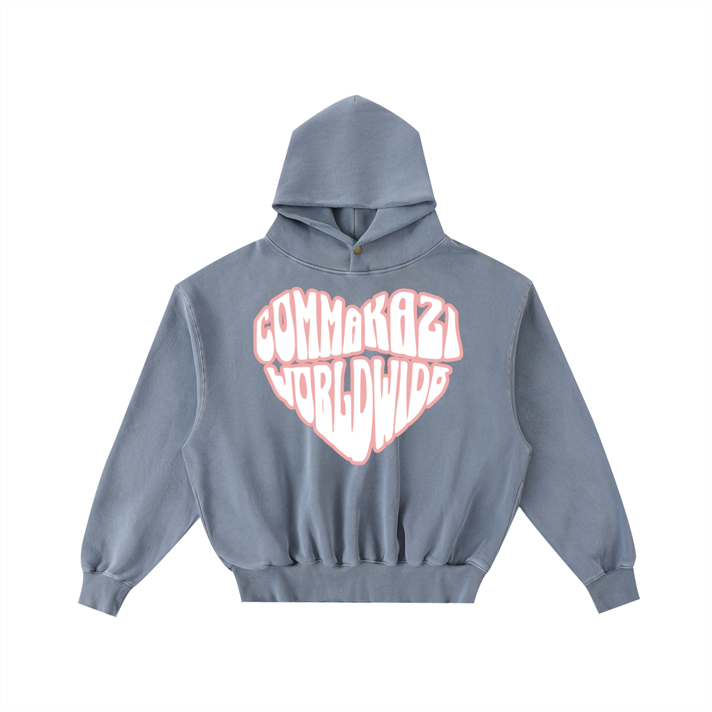 Comma Kazi Frayed Enzyme Washed Fleece Hoodie