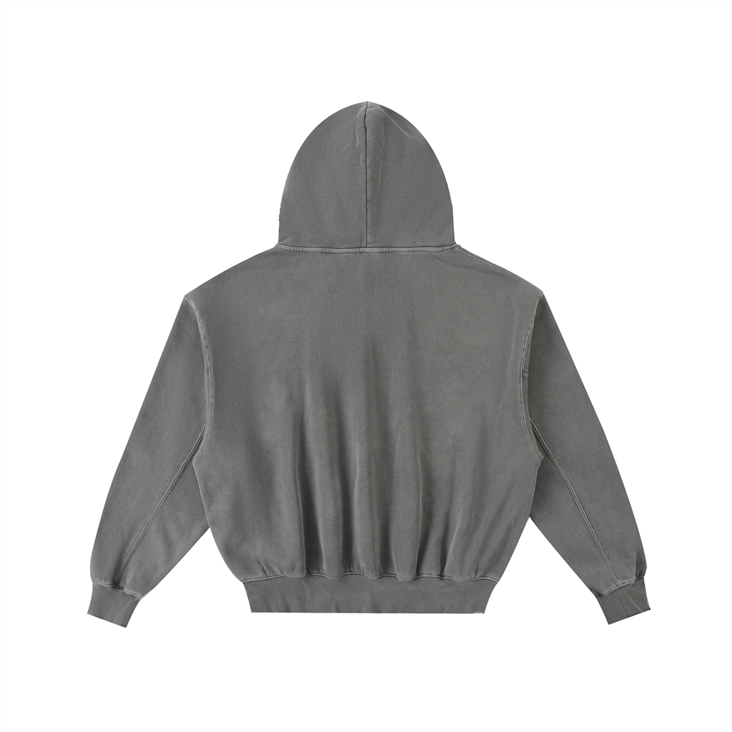 Comma Kazi Frayed Enzyme Washed Fleece Hoodie