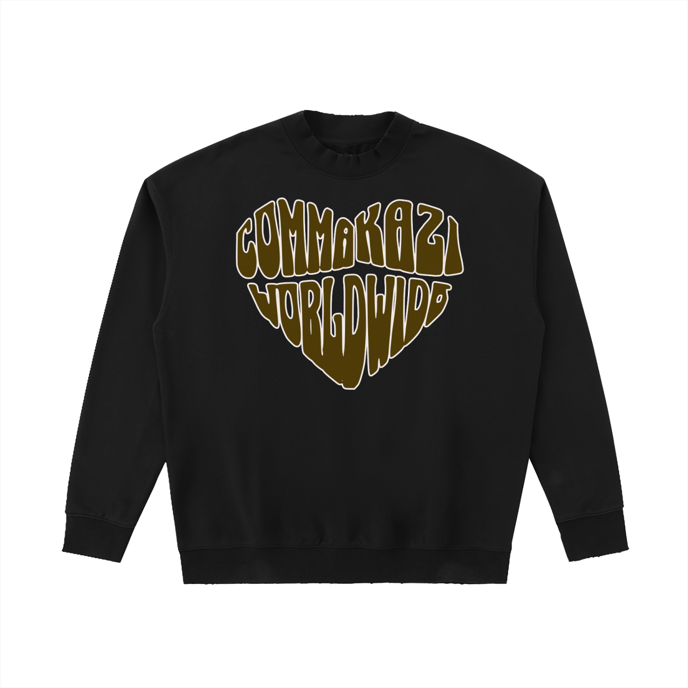 Comma Kazi Drop Shoulder Crewneck Sweatshirt (Mud Brown)