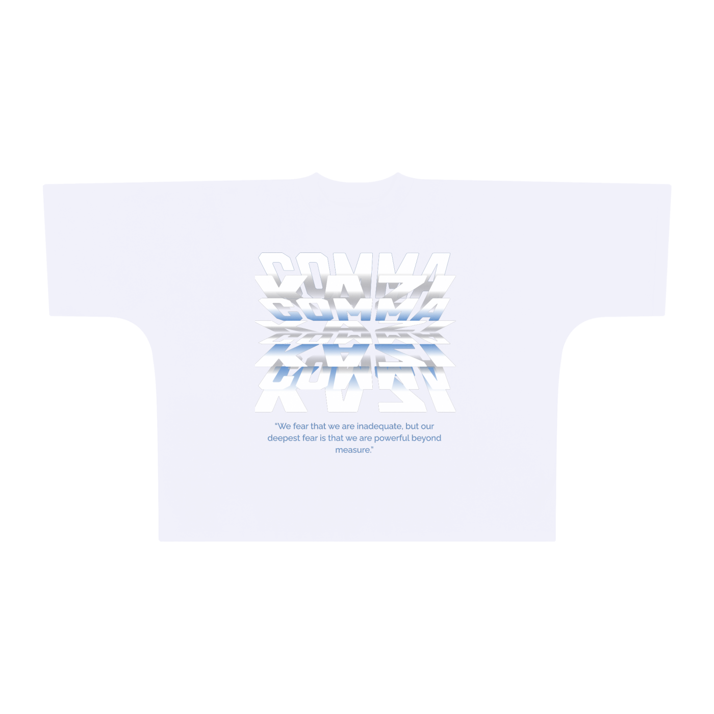Comma Kazi Oversized One-Piece Boxy T-Shirt (Cobalt Blue)