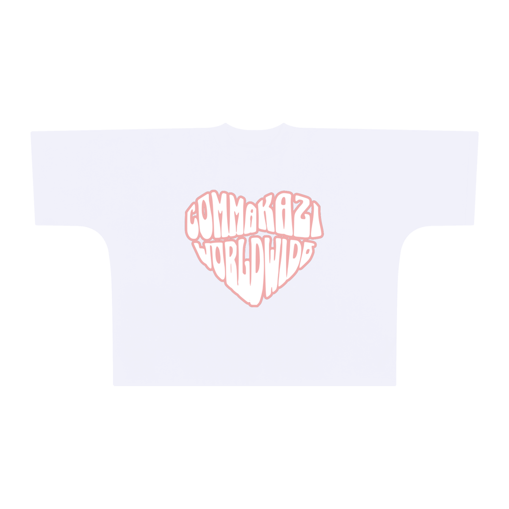 Comma Kazi Oversized One-Piece Boxy T-Shirt (Pink)