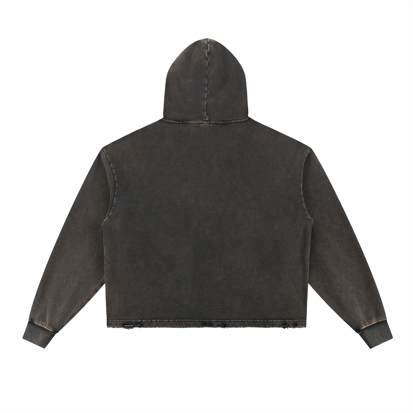 Comma Kazi Vintage Washed Frayed-Hem Hoodie